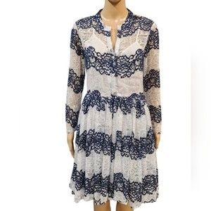 *Maje Rayela Womens two - tone lace mini dress Sz S